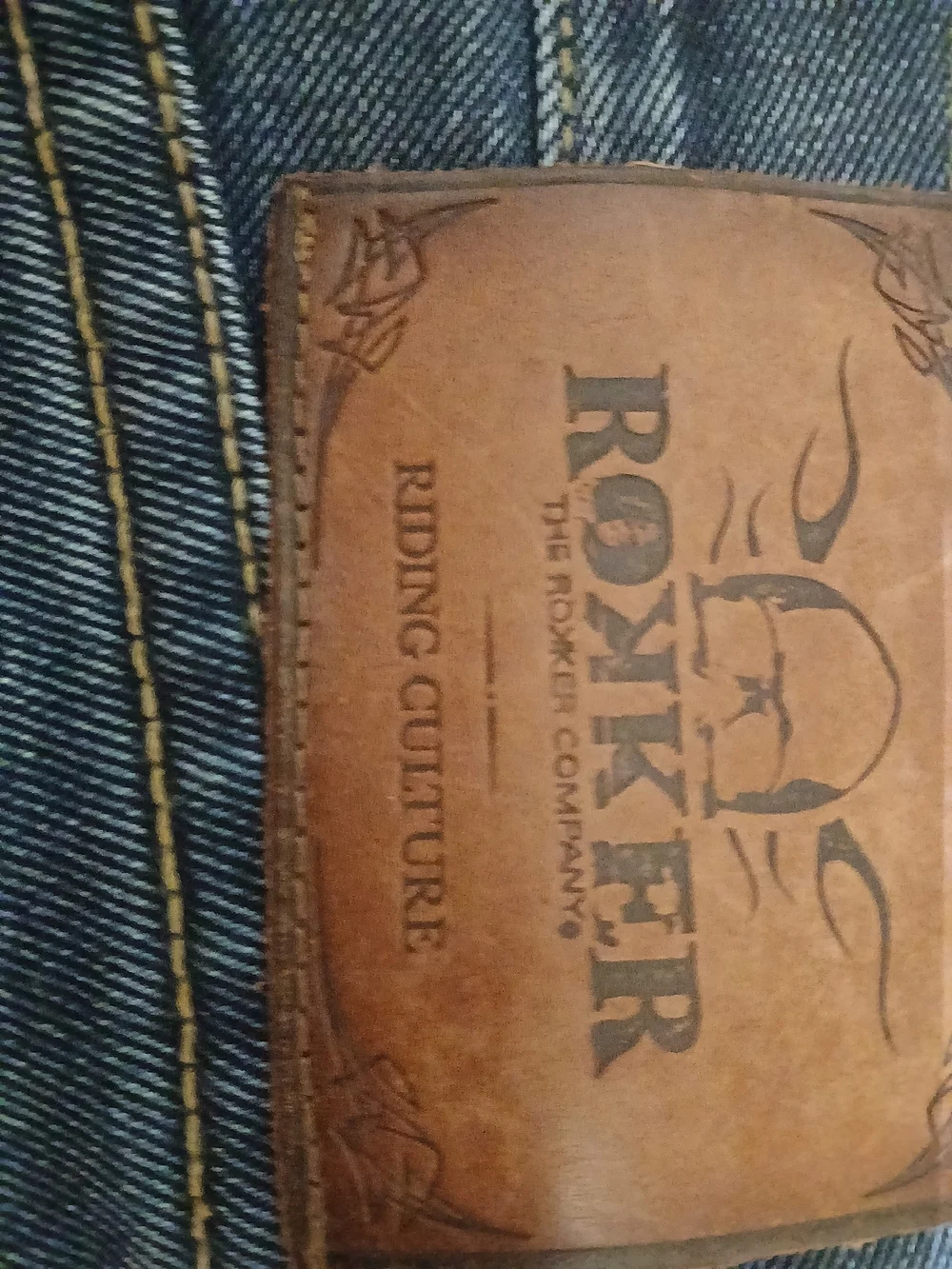 Rokkertech Men's Blue Denim Motorcycle Jeans 31/33 Straight Abrasion Resistance